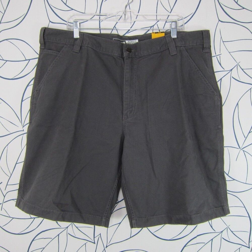 Carhartt Men's Relaxed Fit Canvas Work Shorts Gray Size 42 10" Inseam New!
